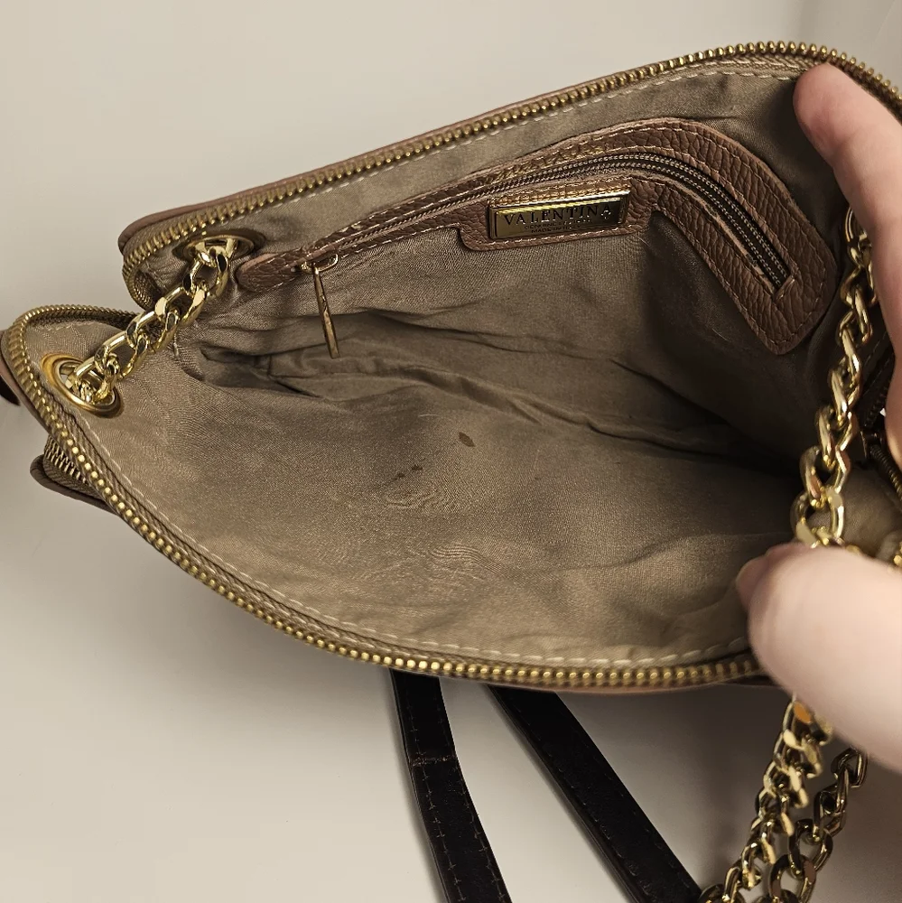 Valentina Brown Leather Shoulder Bag